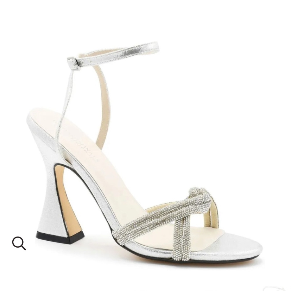 Silver Shimmer Strappy Sandal Size 9